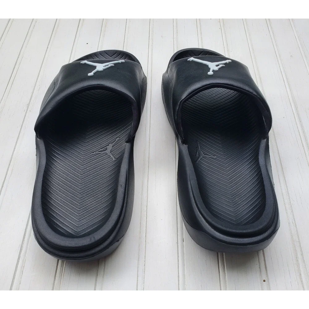Jordan Post Slide Mens Black White Foam Sandals HF3263-001 Size 14